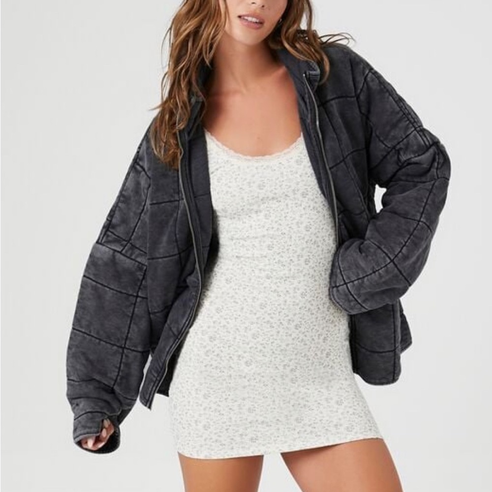 Forever 21 quilted zip up jacket